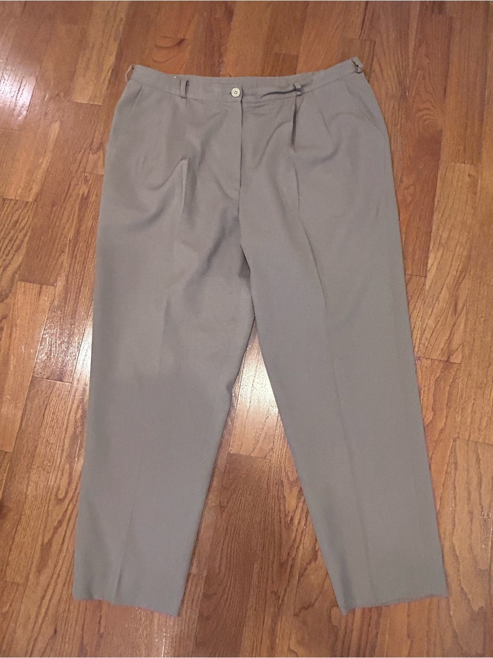 Harve Benard Vintage Pleated Dress Pants Taupe Gray 100% Wool Size 20W